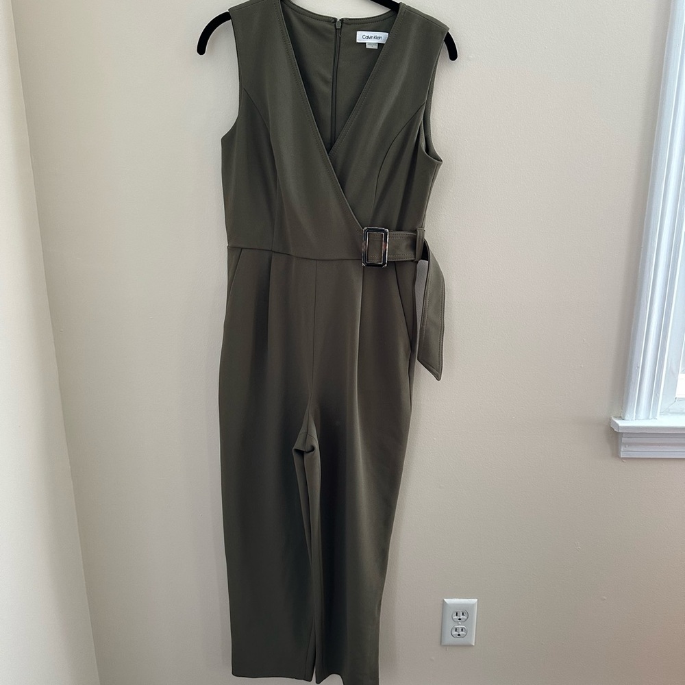 Calvin Klein Olive Green Jumpsuit